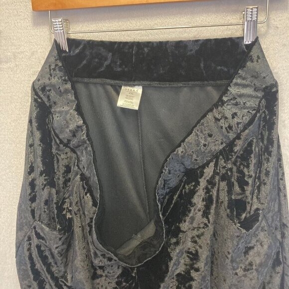Serra Crushed Velvet Wide Leg Pants Womens XXL 20-22 Pull On Halloween Cat Witch - Picture 11 of 12